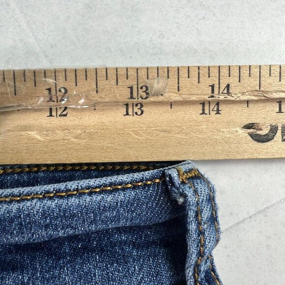 Pilcro Jeans Womens 27x26* Yaya Mid Rise Flare Cropped Blue Raw Hem Denim Tag 27 - Picture 16 of 16